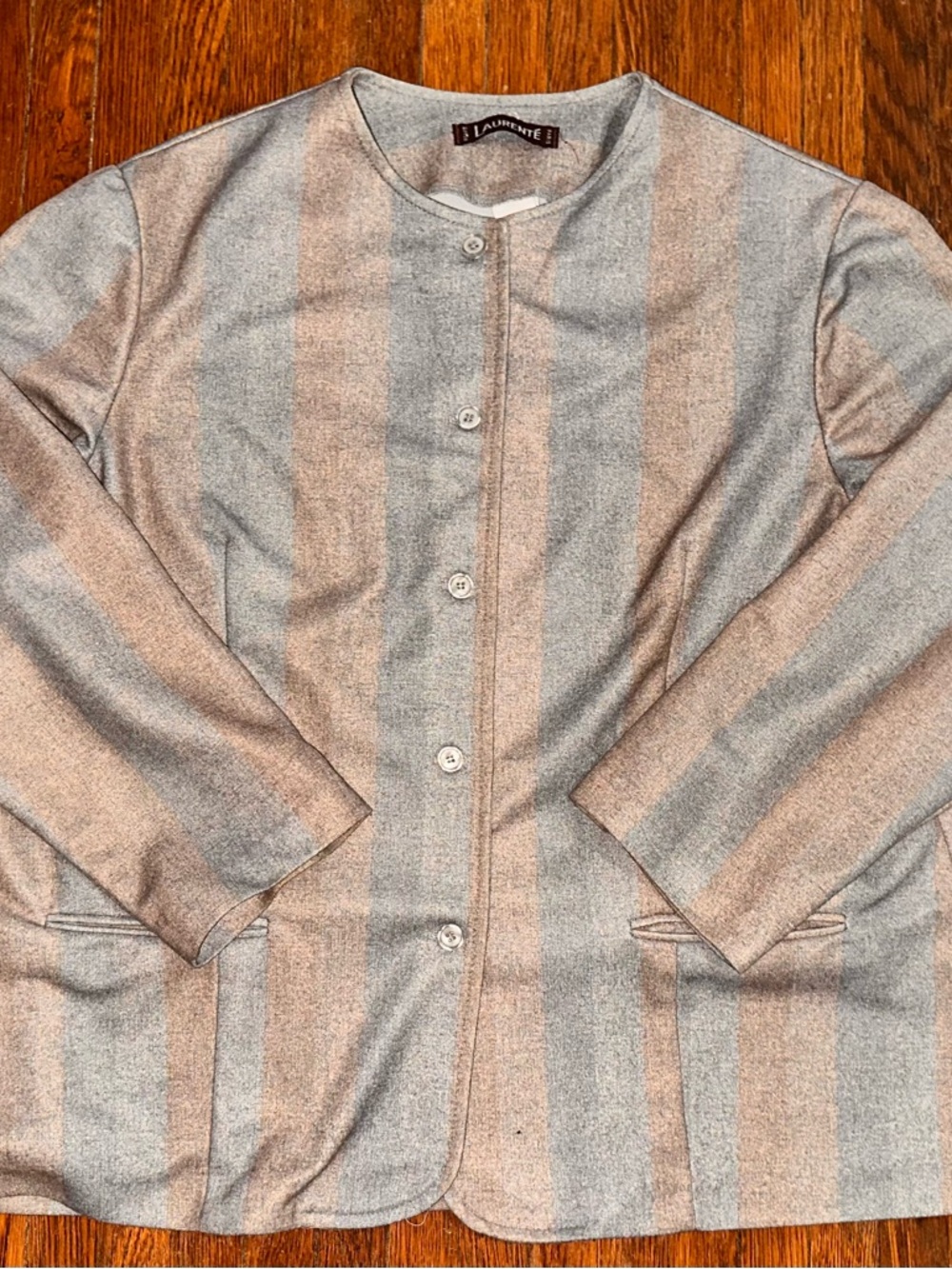 Women’s Large Laurenté Button Up Striped Jacket